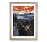 Despair by Edvard Munch Framed Print | A2 Oak Framed Wall Art | Ready to Hang | Modern Nature Picture | Living Room Bedroom Lounge Office