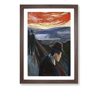 Despair by Edvard Munch Framed Print | A2 Walnut Framed Wall Art | Ready to Hang | Modern Nature Picture | Living Room Bedroom Lounge Office