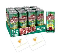 Desperados Mojito Beer | 12 x 330ml Cans + 2 Celebration Spirits Beer Mats