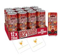 Desperados Red Caipirinha Beer | 12 x 330ml Cans + 2 Celebration Spirits Beer Mats