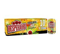 Desperados Tequila Beer Cans 10 x 330 ml, 5.9% ABV Multipack, Lager Beer with a Twist of Tequila, Refreshing Taste with Lemon and Spicy Notes, optimum for Parties and Festivals, Best Serve Chilled