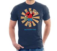 Desperate Dan Retro Japanese Men's T-Shirt Navy Blue
