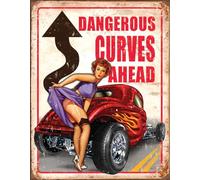 Desperate Enterprise Legends - Dangerous Curves Tin Sign 12 x 16in
