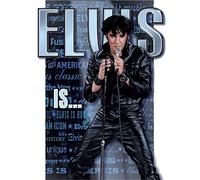 Desperate Enterprises Elvis Is Tin Sign - Nostalgic Vintage Metal Wall Decor - Made in USA