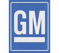 Desperate Enterprises GM Logo Tin Sign - Nostalgic Vintage Metal Wall Décor - Made in USA