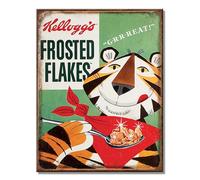 Desperate Enterprises Kellogg's Frosted Flakes Tony Tin Sign - Nostalgic Vintage Metal Wall Decor - Made in USA