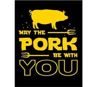 Desperate Enterprises May The Pork Be with You Tin Sign - Nostalgic Vintage Metal Wall Decor - Made in USA