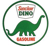 Desperate Enterprises Signs 4 Fun SROS2 Oil - Sinclair Dino Round Sign, Brown