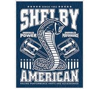 Desperate Enterprises Unbridled - Shelby Tin Sign - Nostalgic Vintage Metal Wall Decor - Made in USA