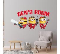 Despicable Me 4 - Minions GruCrew Personalised Wall Sticker (60cm Width x 30cm Height)
