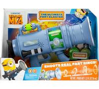Despicable Me 4 The Ultimate Fart Blaster; Blasts out REAL Fart Rings of fog; Plays 15 Different Fart Sounds Lights Up and Emits Smells; It Includes 2 Different Scented Fart Formulas