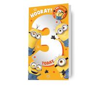 despicable me, age 3, birthday card