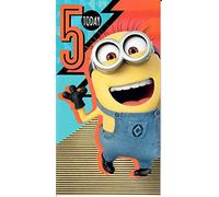 Despicable Me Age 5 Birthday Card