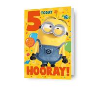 despicable me, age 5, birthday card