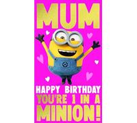 DESPICABLE ME BIRTHDAY CARD FOR MUM MINIONS BIRTHDAY CARD MUM