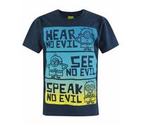 Despicable Me Boys Blue No Evil Short Sleeved T-Shirt - 9-11 Years