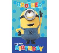 Despicable Me Brother Birthday Card, Minions Birthday Greeting Card