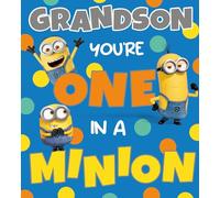 DESPICABLE ME GRANDSON BIRTHDAY CARD MINIONS