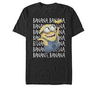 Despicable Me Men's Minions Dave Soaring Banana Dance Funny Graphic Tee T-Shirt, Black, Medium