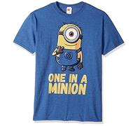 Despicable Me Men's Minions Stuart One in a Million Funny Graphic Tee T-Shirt, Royal Heather, XXL