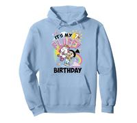 Despicable Me Minions Agnes It's My 7th Fluffy Birthday Pullover Hoodie, Adult Unisex, Dusty Blue, Small