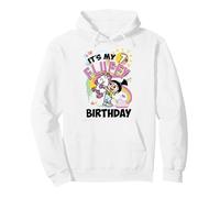 Despicable Me Minions Agnes It's My 7th Fluffy Birthday Pullover Hoodie, Adult Unisex, White, Large