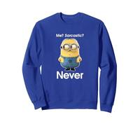 Despicable Me Minions Dave Me? Sarcastic? Never Sweatshirt, Adult Unisex, Royal Blue, X-Large