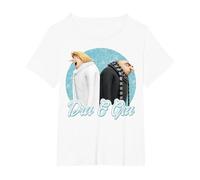 Despicable Me Minions Dru Gru Back to Back T-Shirt, Women's Plus, White, 1X