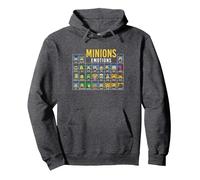 Despicable Me Minions Group Shot Periodic Table Of Emotions Pullover Hoodie, Adult Unisex, Dark Heather Grey, Small