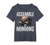 Despicable Me Minions Gru Assemble The Minions Arms Crossed T-Shirt, Women's Plus, Heather Blue, 3X