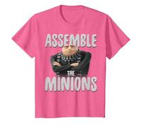 Despicable Me Minions Gru Assemble The Minions Arms Crossed T-Shirt, Youth, Pink Heather, X-Small