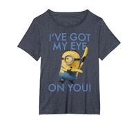 Despicable Me Minions I've Got My Eye On You Banana Ninja T-Shirt, Women's Plus, Heather Blue, 2X