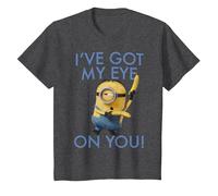 Despicable Me Minions I've Got My Eye On You Banana Ninja T-Shirt, Youth, Dark Heather Grey, 4T