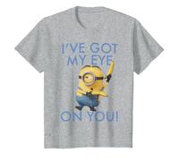 Despicable Me Minions I've Got My Eye On You Banana Ninja T-Shirt, Youth, Heather Grey, Medium
