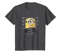 Despicable Me Minions Stuart Didn't Do It T-Shirt, Youth, Dark Heather Grey, Medium