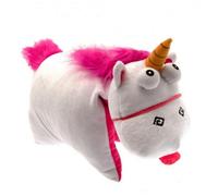 Despicable Me Official Fluffy Unicorn Folding Cushion White/pink (One Size)