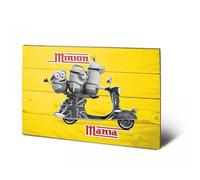 Despicable Me Pyramid International Minions Minion Mania Yellow Wood Print, Multi-Colour, 40 x 59 cm