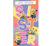 DESPICABLE ME SISTER BIRTHDAY CARD