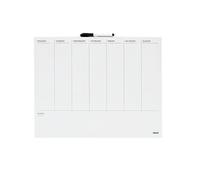 DESQ® Weekly Planner 40 x 50 cm - Horizontal Layout, Frameless, Whiteboard Marker, Magnetic, Dry Erasable, German