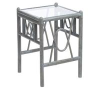 Desser Bali Grey Lamp Table With Glass Top - Natural Rattan