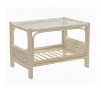 Desser Conservatory Chelsea Coffee Table With Glass Top - Natural Rattan