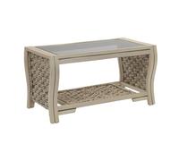 Desser Milan Coffee Table With Glass Top - Natural Rattan