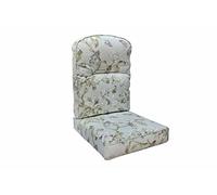 Desser Replacement Conservatory Cane Chair Cushion - Split Back Seat & Back Cushion for Chairs & Sofas - Duck Egg Floral Pattern Cushion in Lily with Dacron Wrap