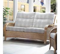 Desser Turin Light Oak 3 Seat Sofa in Athena Check Natural