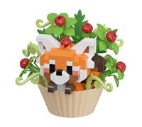 Dessert Animal Series Micro Particle Building Blocks Multi-Purpose Cute Cupcake Building Set Creative Potted Plant Building Blocks New Year Gift for Friends