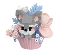 Dessert Animal Series Micro Particle Building Blocks Multi-Purpose Cute Cupcake Building Set Creative Potted Plant Building Blocks New Year Gift for Friends