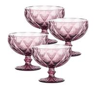 Dessert Bowl Amethyst Glass Ice Cream Sundae Appetizer Party Decorated Bowl 4Pcs