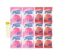 Dessert Bundle with Pearce Duff's Blancmange Strawberry and Raspberry with Intrinsic Treats Shopping List Card (6 of Each Flavour - Total of 12 Sachets)
