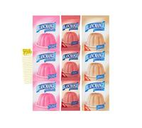 Dessert Bundle with Pearce Duff's Blancmange Strawberry, Raspberry and Butterscotch with Intrinsic Treats Shopping List Card (3 of Each Flavour - Total of 9 Sachets)