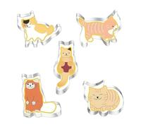 Dessert Cutters - Cat-Shaped Baking Cutter Mold - Stainless Steel Moulds Reusable Tools for Cutting Kitchen Dough Candy Jelly Chocolate Fondant Cheese